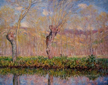  Banks Painting - The Banks of the River Epte in Spring Claude Monet
